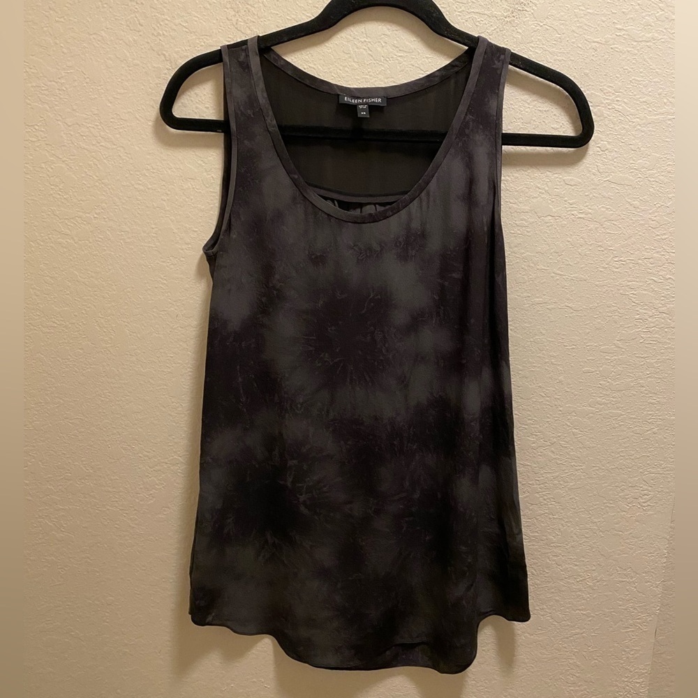 Eileen Fisher Silk Tie Dye Blouse Size XS